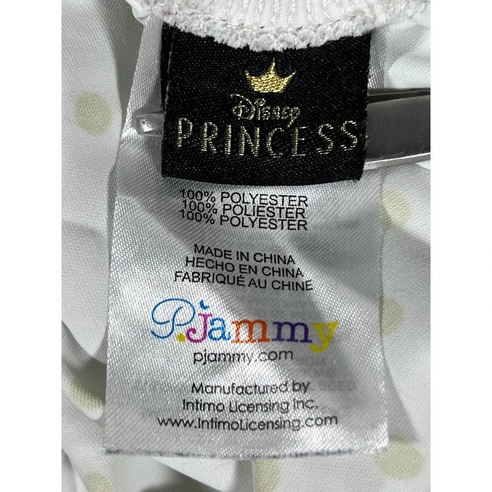 Disney Princess Beauty and the Beast PJammy Satin Pajama Set White Gold Lace - Picture 4 of 14